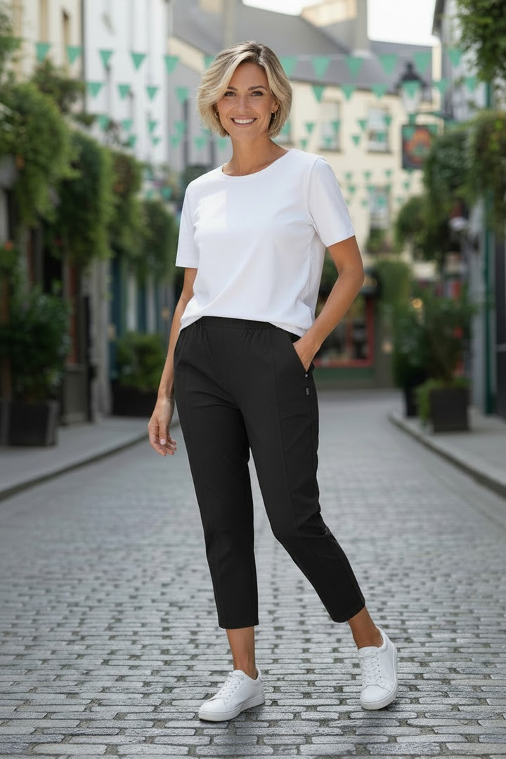 Saturne Black Cropped Pants