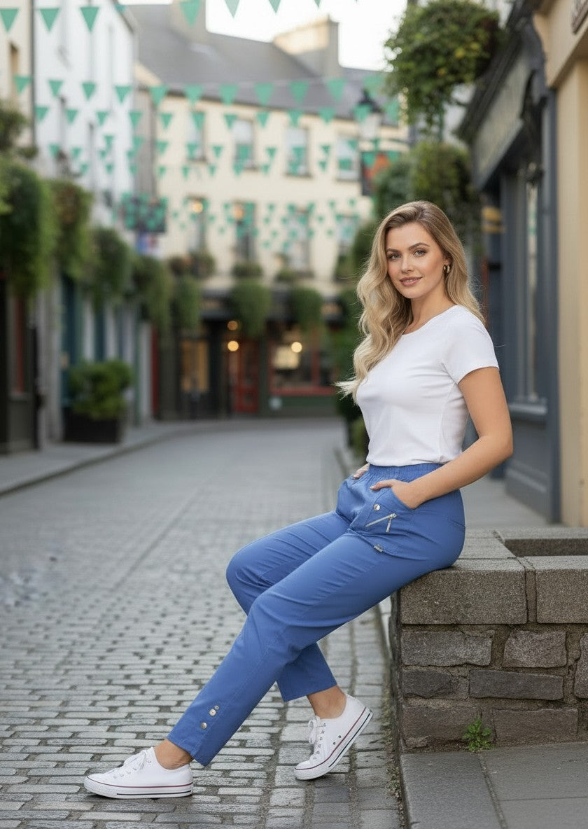 Denim Blue Full Length Trousers