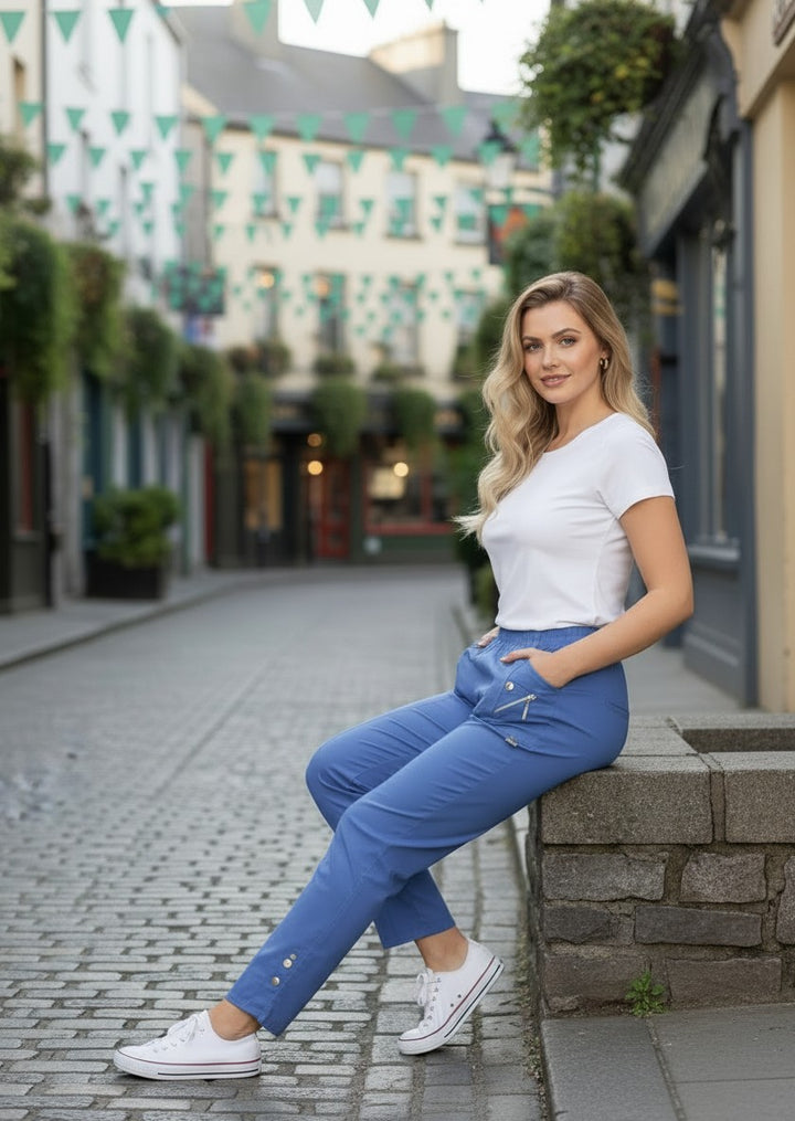 Denim Blue Full Length Trousers