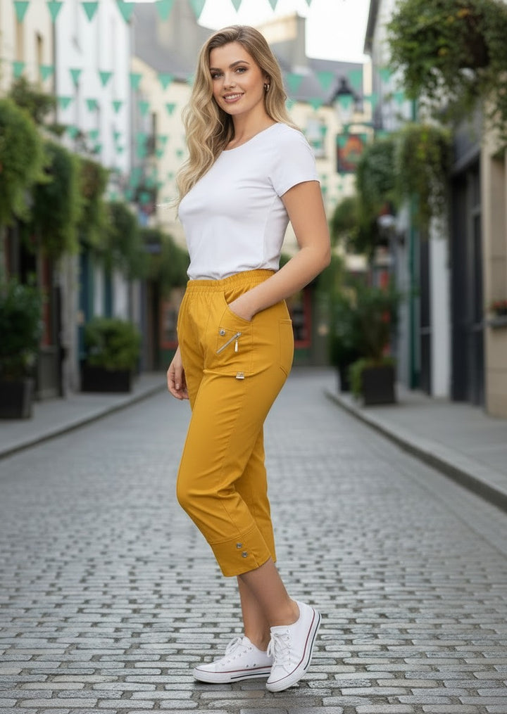 Mustard Cropped Pants