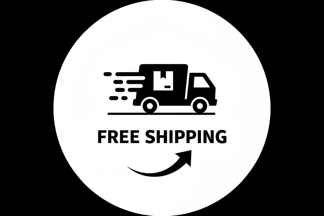 free shipping black and white icon